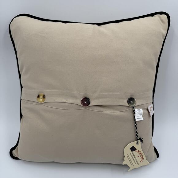 Catstudio Vail Valley Hand Embroidered Pillow Ski Resort Mountain Cabin Gift - Picture 4 of 9